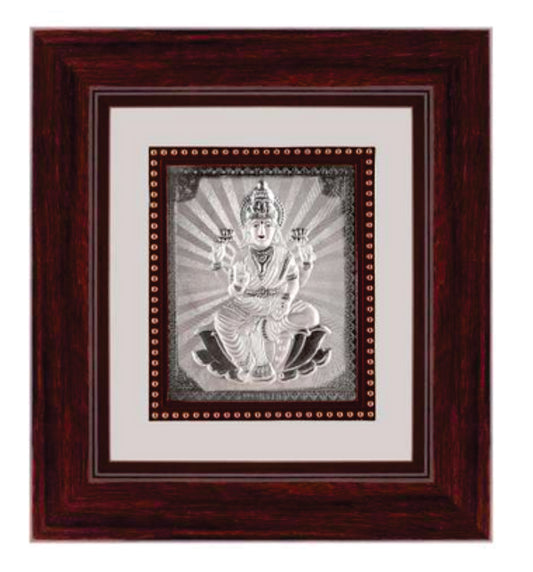 Laxmiji Frame - 999 Pure silver , 9 x 10 Inch