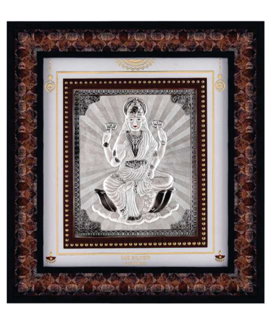 Laxmiji Frame - 999 Pure silver , 10 x 11 Inch