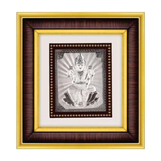 Laxmiji Frame - 999 Pure silver , 8.5 x 9.5 Inch