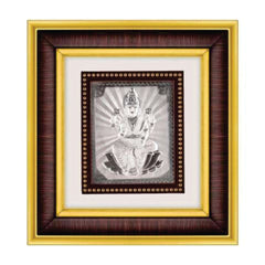 Laxmiji Frame - 999 Pure silver , 8.5 x 9.5 Inch