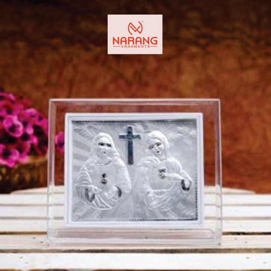 Lord Jesus Frame - 999 Pure silver , 3.5 x 4.5 Inch