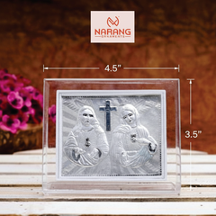 Lord Jesus Frame - 999 Pure silver , 3.5 x 4.5 Inch