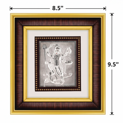Mahakali Maa Frame - 999 Pure silver , 8.5 x 9.5 Inch