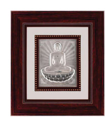 Mahavir Swami Frame - 999 Pure silver , 9 x 10 Inch