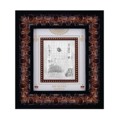Makka Madina Kuran Sharif Frame - 999 Pure silver , 7 x 8 Inch