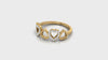 Sweetheart Diamond Accent Five-Heart Gold Band
