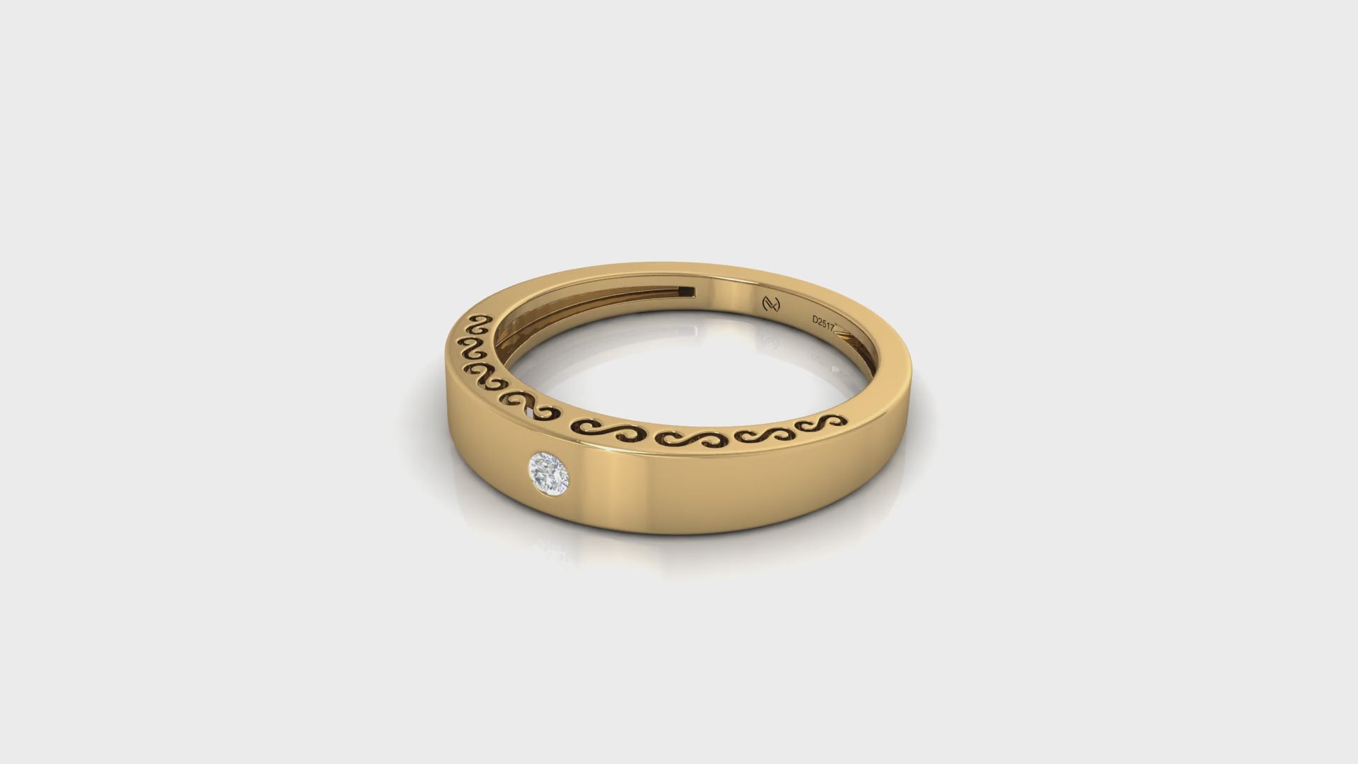 The Timeless Scroll Pattern Diamond Ring