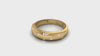 Modern Polished Gold Ring with Scattered Diamond Accents