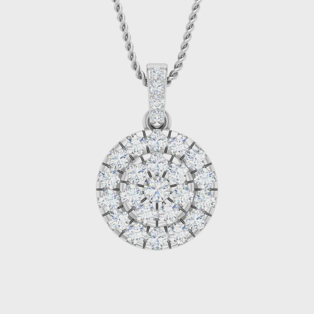 Brilliant Diamond Circle Pendant for Women