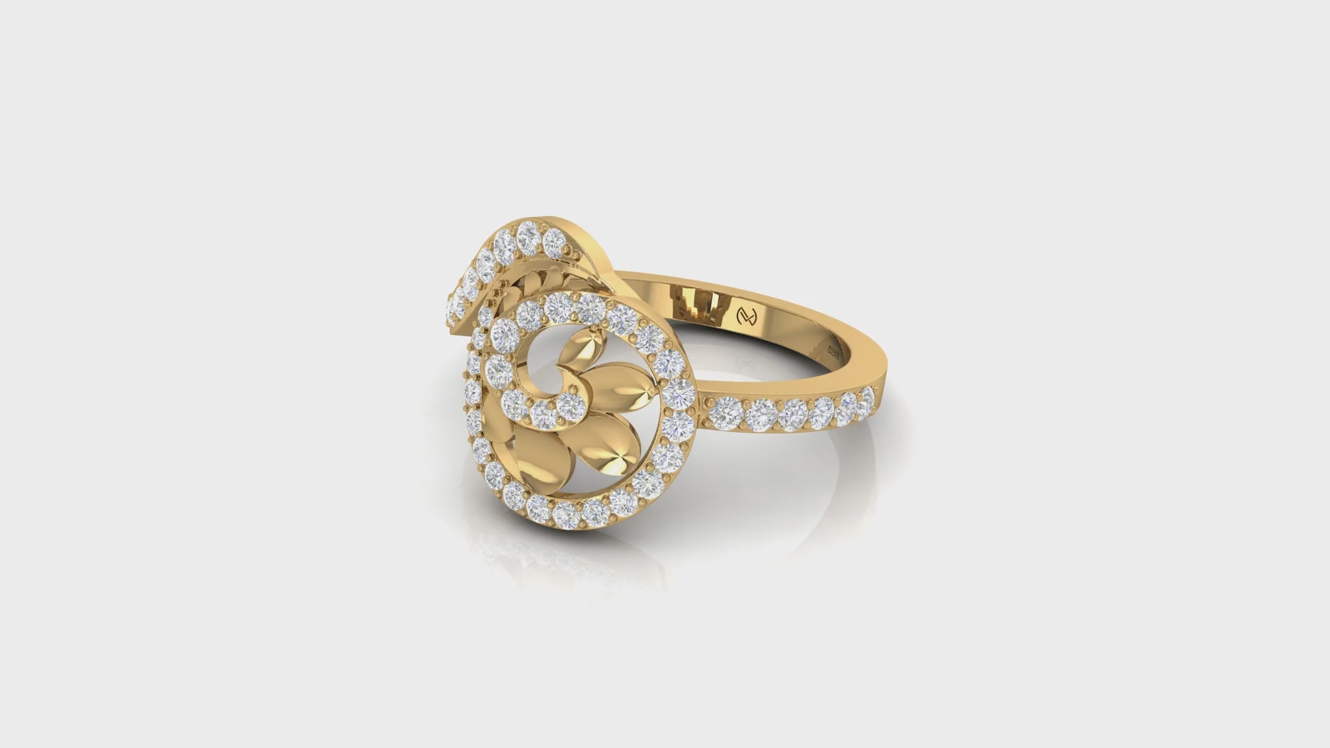The Sparkling Clover Bypass Diamond Ring