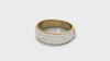 Three-Row Full Pave Diamond Wedding Ring