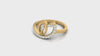 Swirling Leaf Diamond Accent Ring