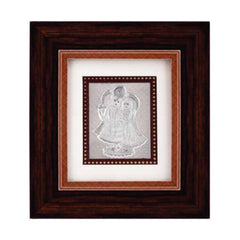 Radha Krishna Frame - 999 Pure silver , 7 x 8 Inch