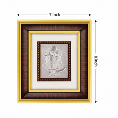 Radha Krishna Frame - 999 Pure silver , 7 x 8 Inch