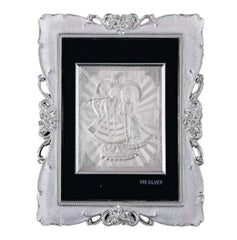 Radha Krishna Frame - 999 Pure silver , 7 x 9 Inch