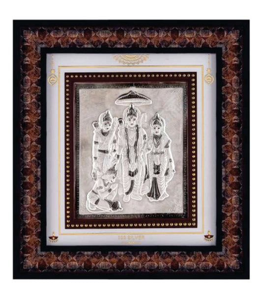 Ram Darbar Frame - 999 Pure silver , 10 x 11 Inch