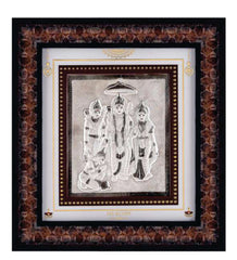 Ram Darbar Frame - 999 Pure silver , 10 x 11 Inch