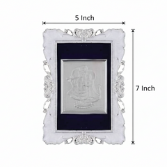 Ram Lalla Frame - 999 Pure silver , 5 x 7 Inch