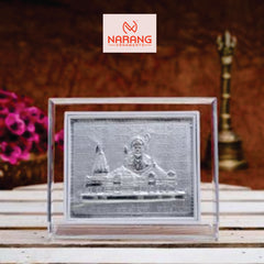 Ram Mandir Frame - 999 Pure silver , 3.5 x 4.5 Inch