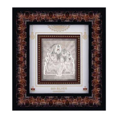 Shiva Parivar Frame - 999 Pure silver , 9 x 10 Inch