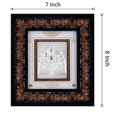 Shiva Pariwar Frame - 999 Pure silver , 7 x 8 Inch