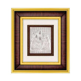Shiv Parivar Frame - 999 Pure silver , 7 x 8 Inch