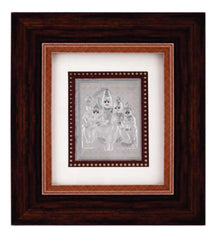 Shiva Parivar Frame - 999 Pure silver , 7 x 8 Inch