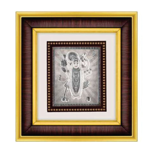 Shree Nathji Frame - 999 Pure silver , 8.5 x 9.5 Inch