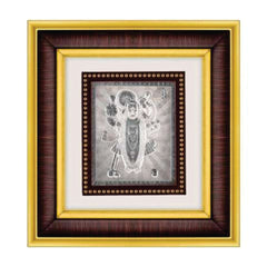 Shree Nathji Frame - 999 Pure silver , 8.5 x 9.5 Inch