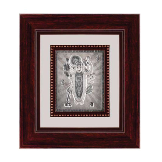 Shree Nathji Frame - 999 Pure silver , 9 x 10 Inch