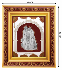 Dwarkadhish Frame - 999 Pure silver , 9 x 10 Inch