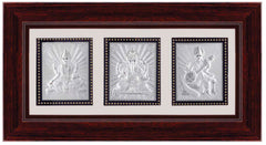 Tri Murti (L.G.S.) Frame - 999 Pure silver , 8 x 14 Inch