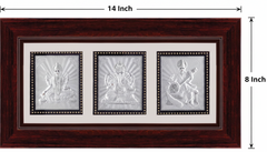 Tri Murti (L.G.S.) Frame - 999 Pure silver , 8 x 14 Inch