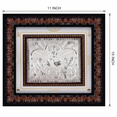 Tri Murti (L.G.S.) Frame - 999 Pure silver , 10 x 11 Inch