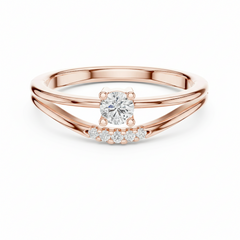 Split-Shank Natural Diamond