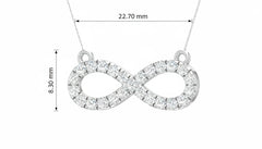 Infinity Design Silver Necklace For Women With Chain