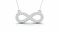 Infinity Design Silver Necklace For Women With Chain