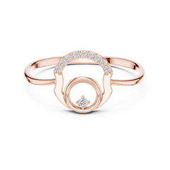 Celestial Geometric Open Circle Ring