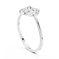 Celestial Geometric Open Circle Ring