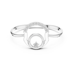 Celestial Geometric Open Circle Ring