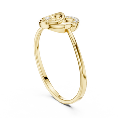 Celestial Geometric Open Circle Ring