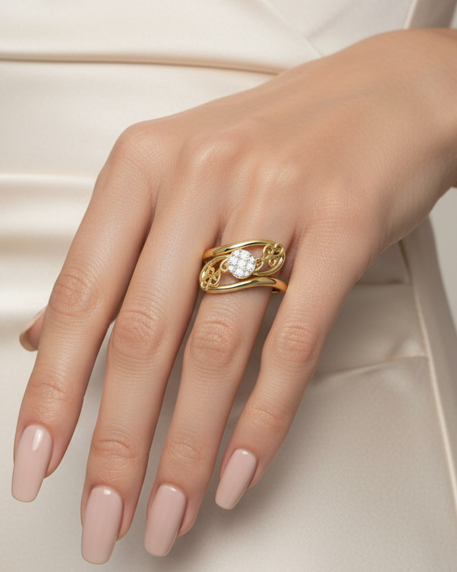 Vintage Filigree Wave