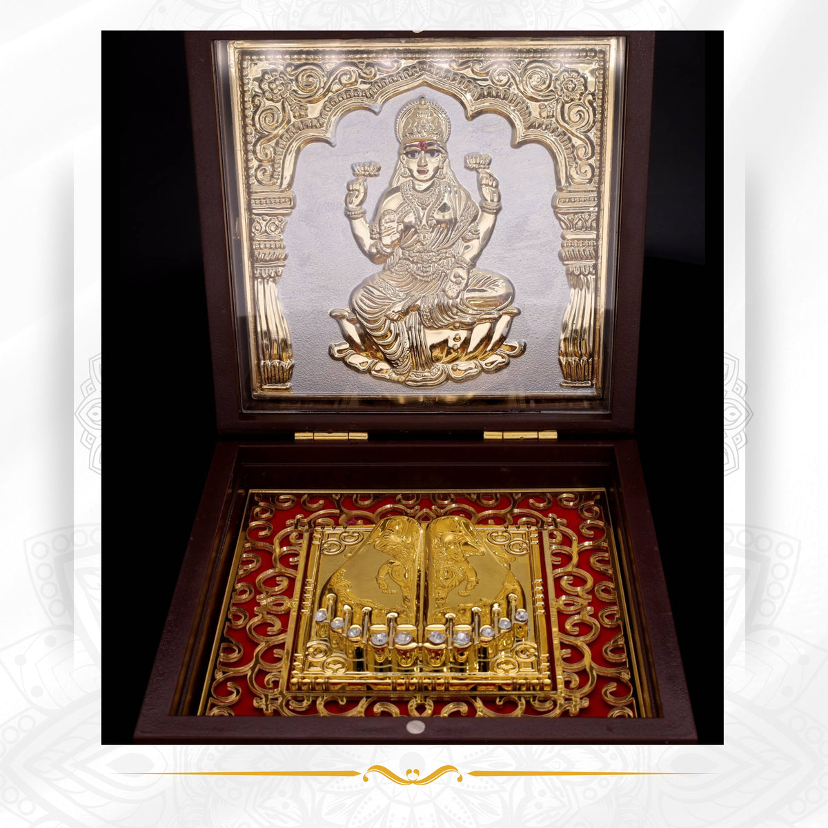 Jai Shree Laximiji Micro Gold Plated Gift Box