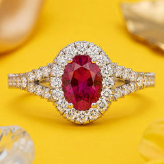 Oval Shape Ruby Ring