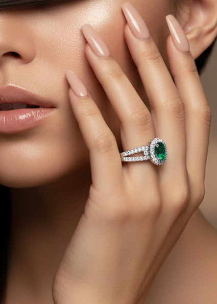 Natural Emerald & Dia