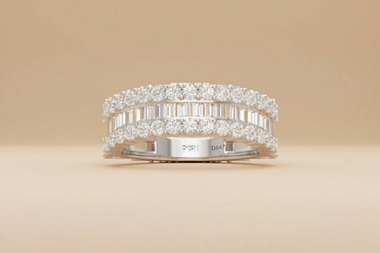 Lattice Diamond Anniversary Statement Ring