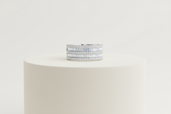 Luxurious Multi-Row Mixed-Cut Diamond Ring
