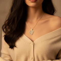 Elegant Heart & Leaf
