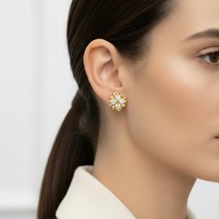 Baroque Beaded Diamond Flower