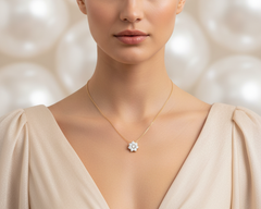 Luminous Eight-Stone Floral Cluster